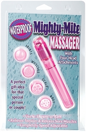 Mighty-Mite Waterproof Massager -Red