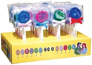 Condom on a stick (48 PCS)