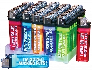 Lighter -Asstd humorous (50 pc disp)
