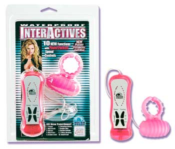 Interactive Waterproof Vibrating Cockring
