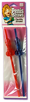 Flexible Penis Drinking Straws - 2 Pack