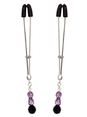 Adjustable Beaded Clamp Purple
